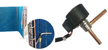 蒸發(fā)冷省電空調 核心配件-高效蒸發(fā)器,電子膨脹閥